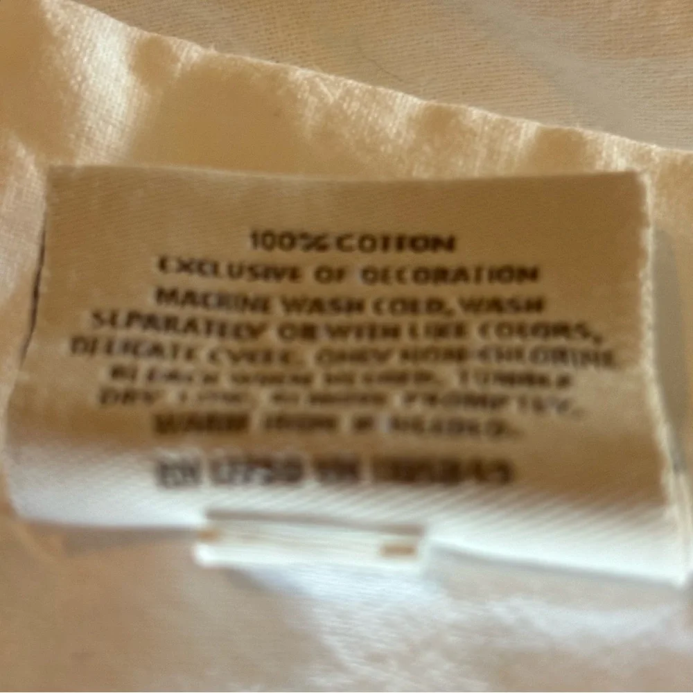 Threshold fabric shower curtain emb cream tan 100% cotton Minimalist